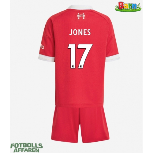 Liverpool Curtis Jones #17 Hemmaställ Barn 2025-26 Kortärmad (+ Korta byxor)